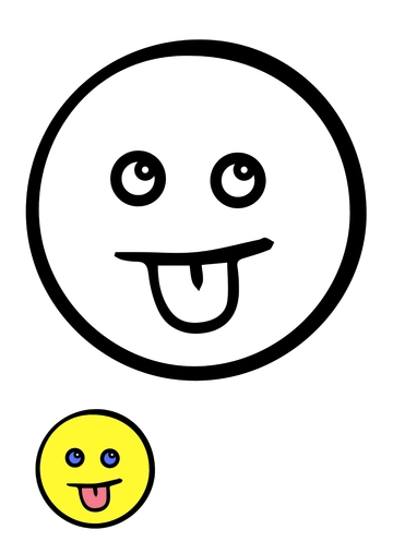 Free Doodle Smiley coloring page Template to Edit Online