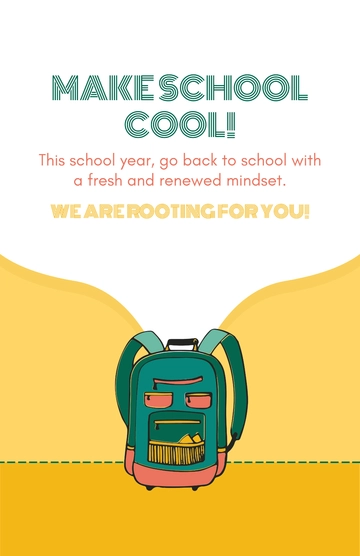 Free Creative Back To School Poster Template to Edit Online