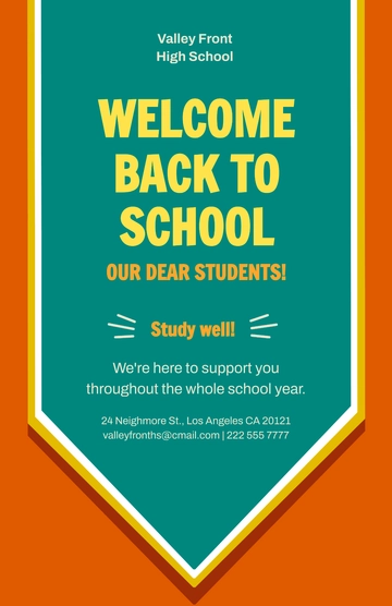 Free Colorful Back To School Poster Template to Edit Online