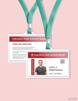 Fire Department ID Card Template