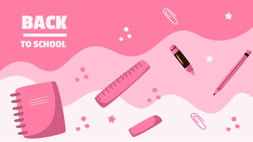 Free Pink Back To School Background Template to Edit Online