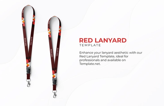 Free Red Lanyard Template to Edit Online