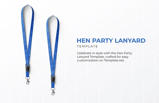 Free Hen Party Lanyard Template to Edit Online
