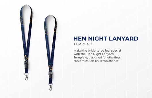 Free Hen Night Lanyard Template to Edit Online