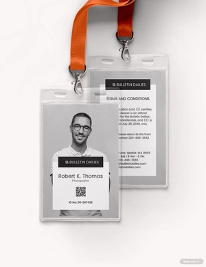 Portrait ID Card Template