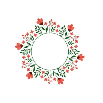 Free Round Floral Frame Clipart Template to Edit Online