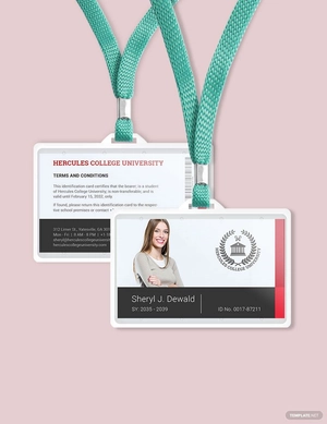 Printable College ID Card Template