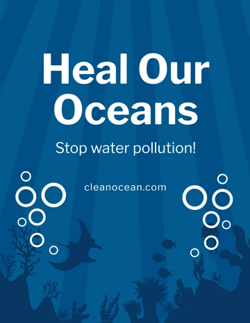 Free Ocean Pollution Awareness Flyer Template to Edit Online