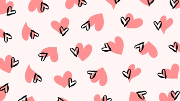 Free Black and Pink Heart Background Template to Edit Online