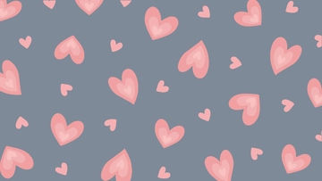Free Pink Heart Desktop Background Template to Edit Online