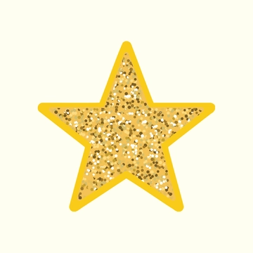 Free Glittery Gold Star Clipart Template to Edit Online