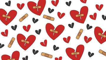 Free Transparent Broken Heart Background Template to Edit Online