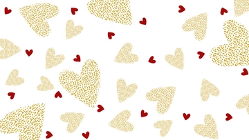 Free Red and Gold Heart Background Template to Edit Online