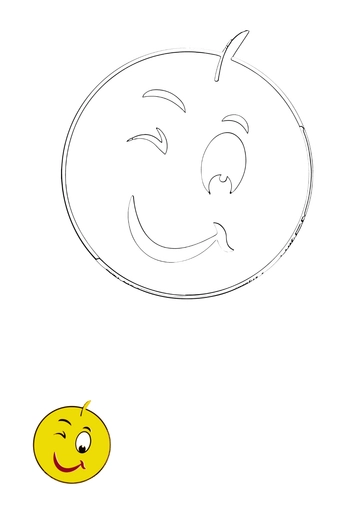 Free Wink Smiley Coloring Page Template to Edit Online
