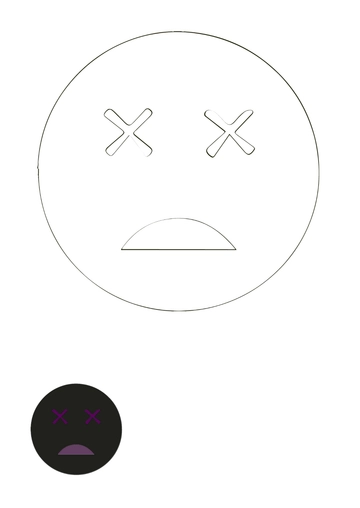 Free Dead Smiley Coloring Page Template to Edit Online