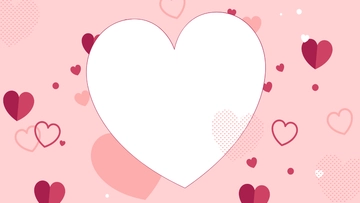 Free Red Heart Frame Background Template to Edit Online