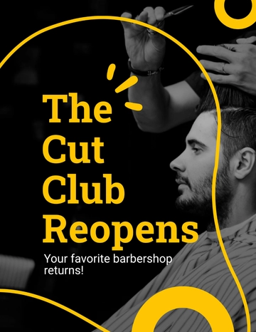 Free Barbershop Reopening Flyer Template to Edit Online