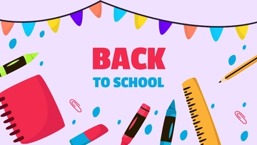 Free Colorful Back To School Background Template to Edit Online