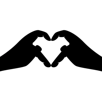 Free Hands Forming Heart Silhouette Template to Edit Online