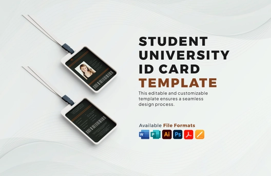 Student University ID Card Template