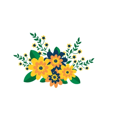 Free Bright Yellow Floral Vector Template to Edit Online