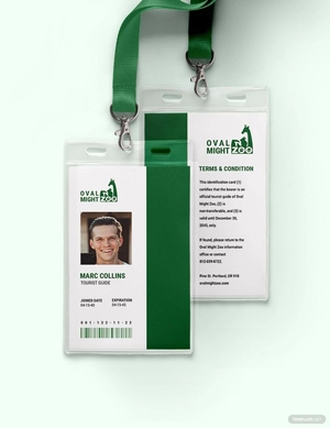 Tourist Guide ID Card Template