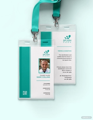 Simple Tourist Guide ID Card Template