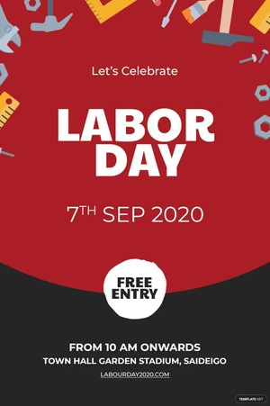 Labor Day Pinterest Pin Template