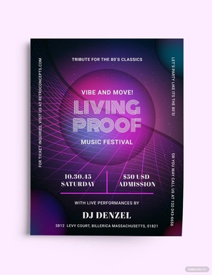 80s Retro Wave Flyer Template