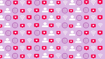 Free Instagram Heart Background Template to Edit Online