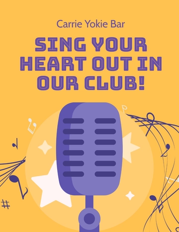 Free Karaoke Advertising Flyer Template to Edit Online
