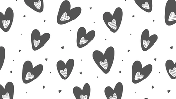 Free White And Black Heart Background Template to Edit Online