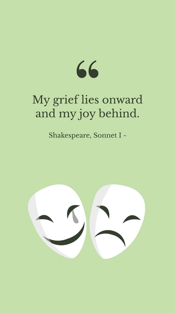 Free Shakespeare, Sonnet I - My grief lies onward and my joy behind. Template to Edit Online
