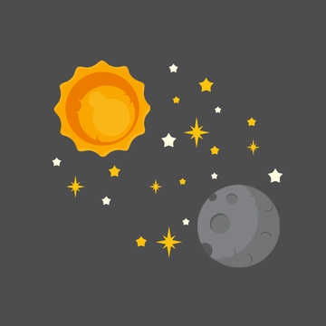 Free Sun Moon and Stars Clipart Template to Edit Online