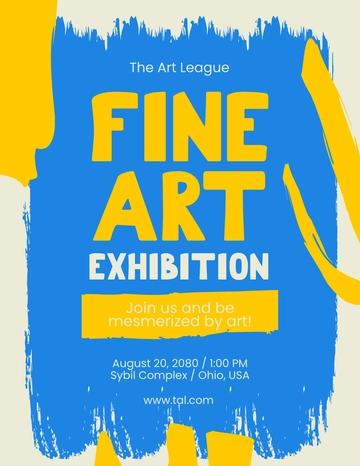 Free Fine Art Exhibition Flyer Template to Edit Online