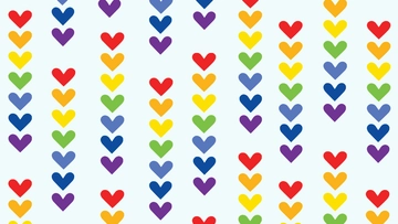 Free Rainbow Heart Background Template to Edit Online