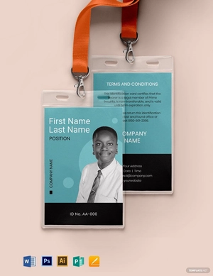 Blank Security ID Card Template