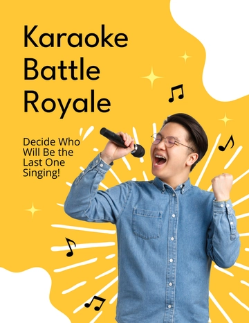Free Karaoke Battle Flyer Template to Edit Online