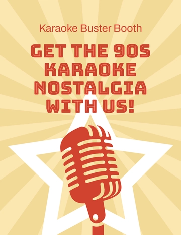 Free Vintage Karaoke Flyer Template to Edit Online