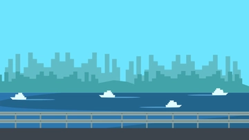 Free Ocean City Background Template to Edit Online