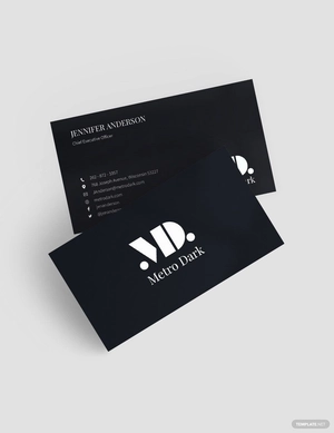 Metro Dark Business Card Template