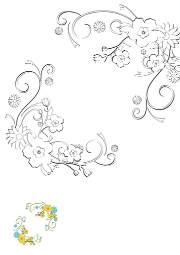 Free Wedding Floral Coloring Page Template to Edit Online