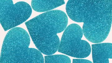 Free Blue Glitter Heart Background Template to Edit Online