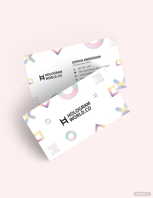 Minimal Holographic Business Card Template