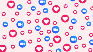 Free Heart Zoom Background Template to Edit Online