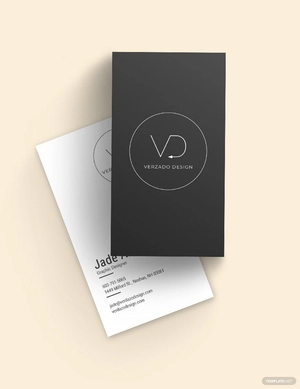 Modern Vertical Business Card Template