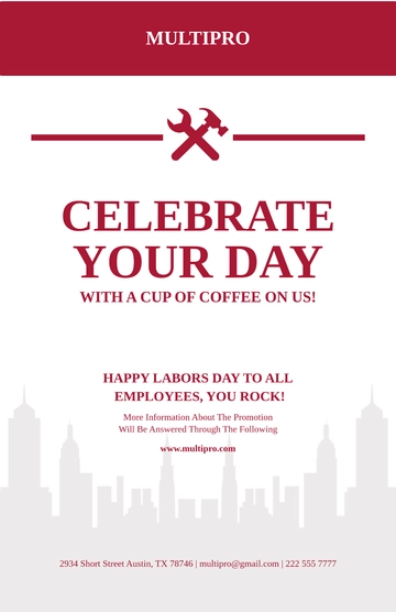 Free Labor Day Sale Poster Template to Edit Online
