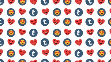 Free Tumblr Heart Emoji Background Template to Edit Online