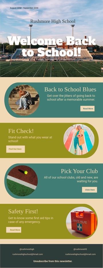 Free Welcome Back To School Newsletter Template to Edit Online