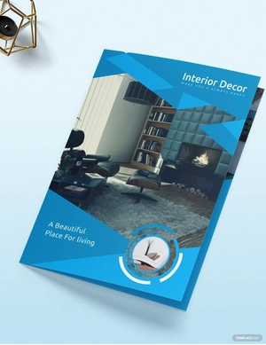 Creative Interior Decor Bi-Fold Brochure Template